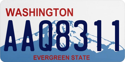 WA license plate AAQ8311