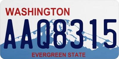 WA license plate AAQ8315