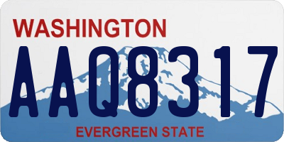 WA license plate AAQ8317