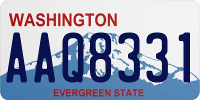 WA license plate AAQ8331