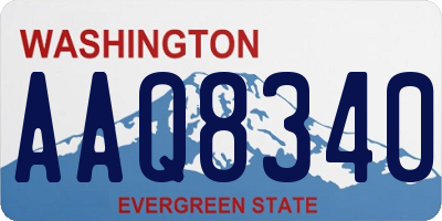 WA license plate AAQ8340