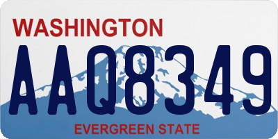WA license plate AAQ8349