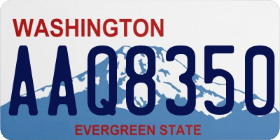 WA license plate AAQ8350