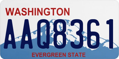 WA license plate AAQ8361
