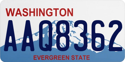 WA license plate AAQ8362