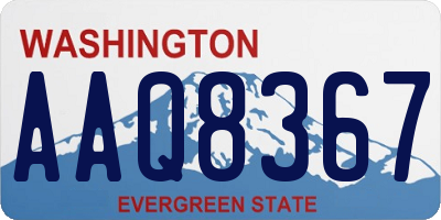 WA license plate AAQ8367
