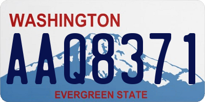 WA license plate AAQ8371