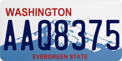 WA license plate AAQ8375