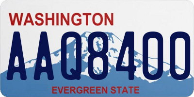 WA license plate AAQ8400