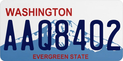 WA license plate AAQ8402