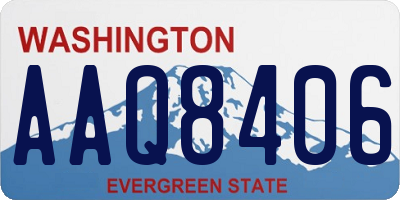 WA license plate AAQ8406