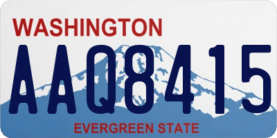 WA license plate AAQ8415