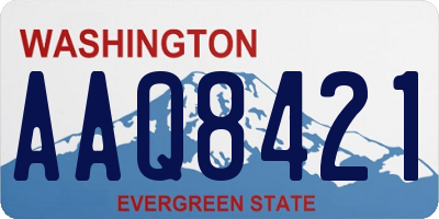 WA license plate AAQ8421