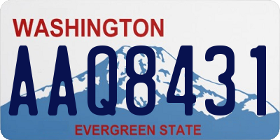 WA license plate AAQ8431