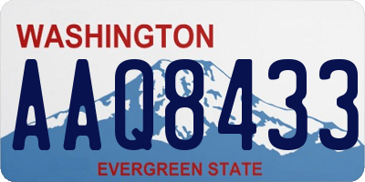 WA license plate AAQ8433
