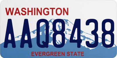 WA license plate AAQ8438