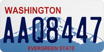 WA license plate AAQ8447