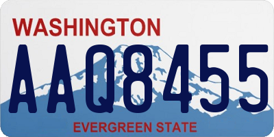 WA license plate AAQ8455