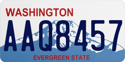 WA license plate AAQ8457