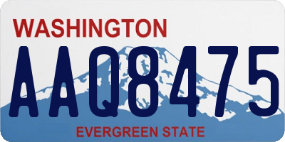 WA license plate AAQ8475