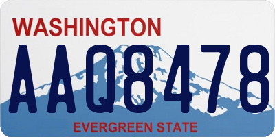 WA license plate AAQ8478