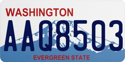 WA license plate AAQ8503
