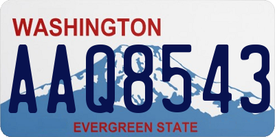 WA license plate AAQ8543