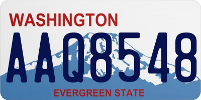 WA license plate AAQ8548