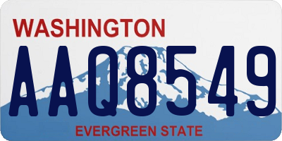 WA license plate AAQ8549