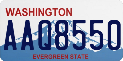 WA license plate AAQ8550