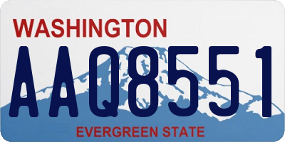 WA license plate AAQ8551