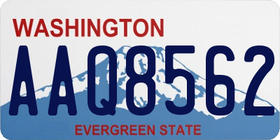 WA license plate AAQ8562