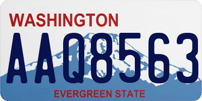 WA license plate AAQ8563