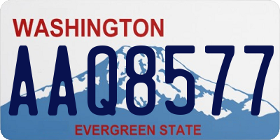 WA license plate AAQ8577