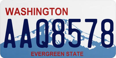 WA license plate AAQ8578
