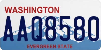 WA license plate AAQ8580