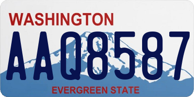 WA license plate AAQ8587