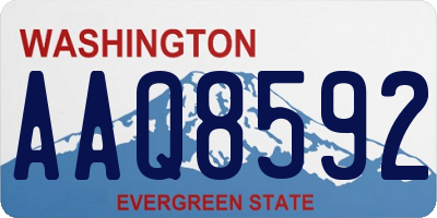 WA license plate AAQ8592