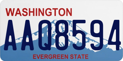 WA license plate AAQ8594