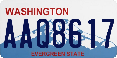 WA license plate AAQ8617