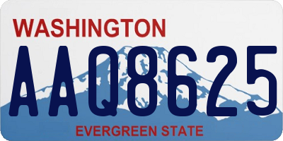WA license plate AAQ8625