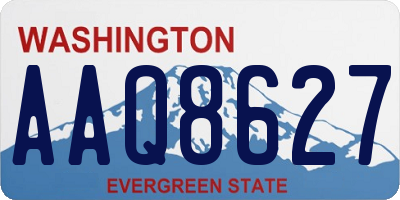 WA license plate AAQ8627