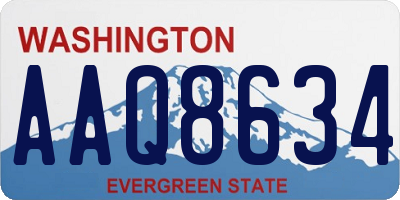 WA license plate AAQ8634