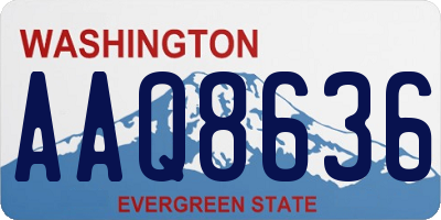 WA license plate AAQ8636