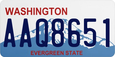 WA license plate AAQ8651