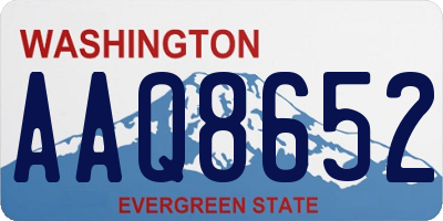 WA license plate AAQ8652