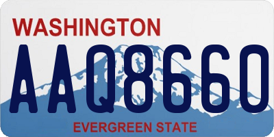WA license plate AAQ8660