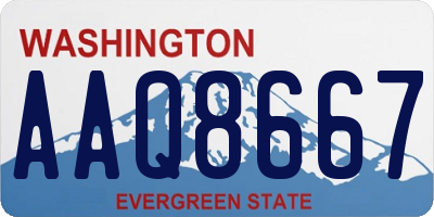 WA license plate AAQ8667