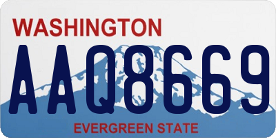 WA license plate AAQ8669