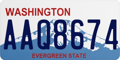 WA license plate AAQ8674